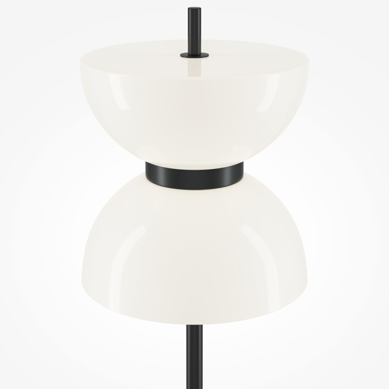 Maytoni lampada da terra kyoto per salotto led 3000k base in marmo nero