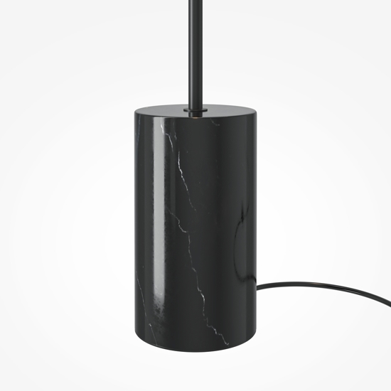 Maytoni lampada da terra kyoto per salotto led 3000k base in marmo nero
