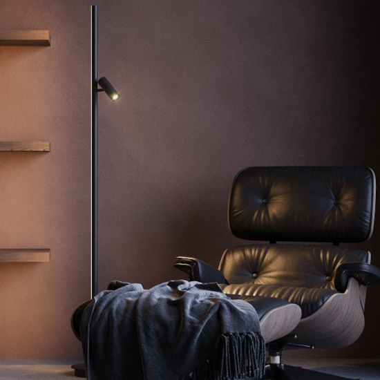 Maytoni thin lampada da terra moderna led 3000k con luce orientabile