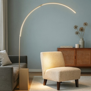 Visualizza i dettagli per Pt biblio ondaluce piantana ad arco design led 3000k oro dimmerabile Pt biblio ondaluce piantana ad arco design led 3000k oro dimmerabile