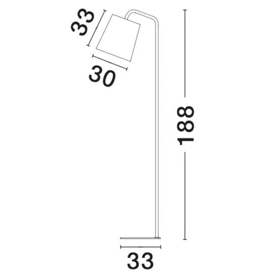 Lampada da terra moderna bianca paralume cilindrico