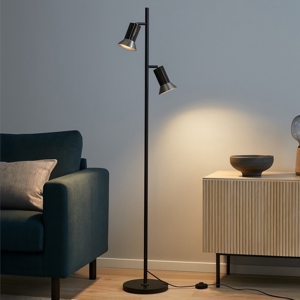 Lampada da terra due luci orientabile per ufficio