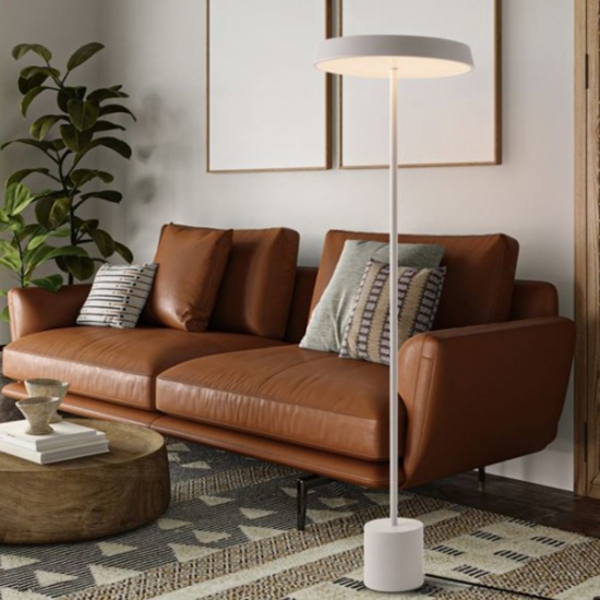 Lampada da terra minimalista led 3000k tondo per soggiorno