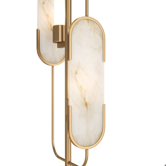 Maytoni lampada da terra moderna effetto marmo per salotto elegante