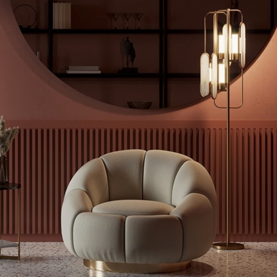 Maytoni lampada da terra moderna effetto marmo per salotto elegante