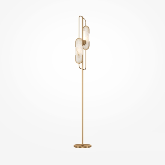 Maytoni lampada da terra moderna effetto marmo per salotto elegante