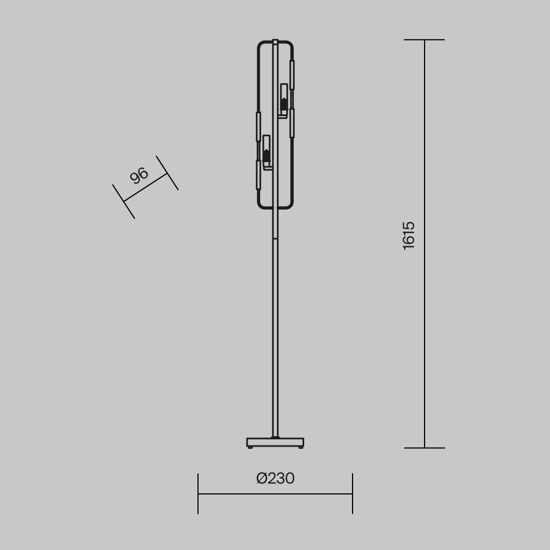 Maytoni lampada da terra moderna effetto marmo per salotto elegante