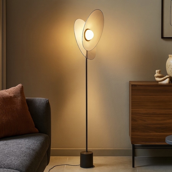 Lampada da terra maytoni evolution moderna led 3000k design particolare