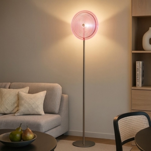 Visualizza i dettagli per Ondaluce jokey lampada da terra vetro tondo rosa led 3000k Ondaluce jokey lampada da terra vetro tondo rosa led 3000k