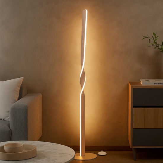 Piantane da terra design moderno sabbia led 3000k