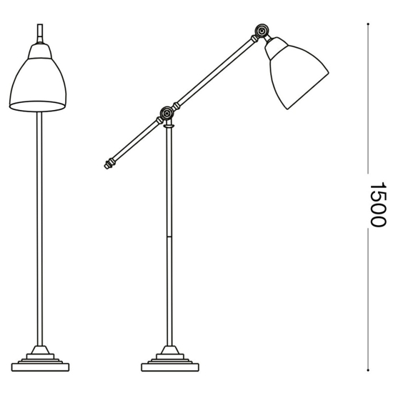 Newton pt1 lampada ad arco orientabile ideal lux