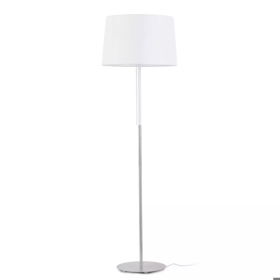 Lampada da terra moderna paralume bianco per soggiorno