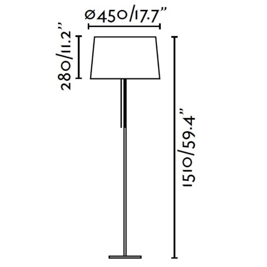 Lampada da terra moderna paralume bianco per soggiorno