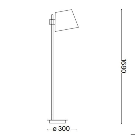 Axel pt1 ideal lux lampada da terra di legno paralume bianco