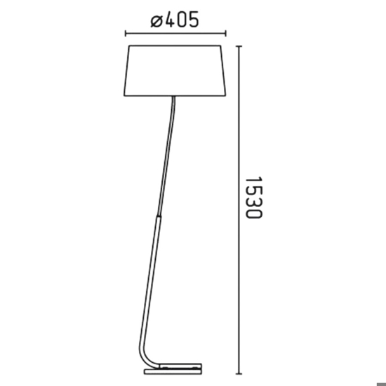 Lampada da terra moderna paralume di tessuto nero