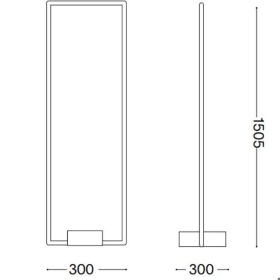 Frame pt lampada da terra ideal lux bianca led 30w 3000k