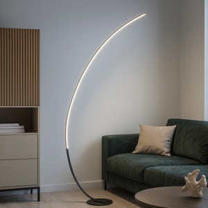 Lampada ad arco led 3000k nera moderna