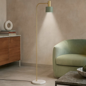 Visualizza i dettagli per Piantana da lettura per salotto oro colore verde menta Piantana da lettura per salotto oro colore verde menta