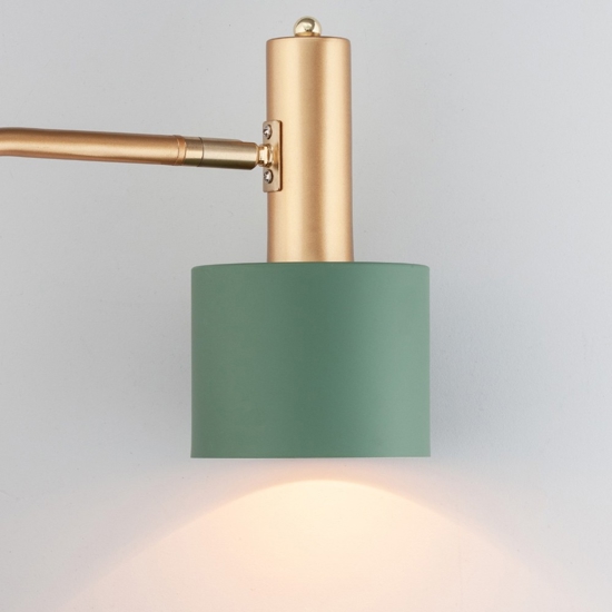 Piantana da lettura per salotto oro colore verde menta