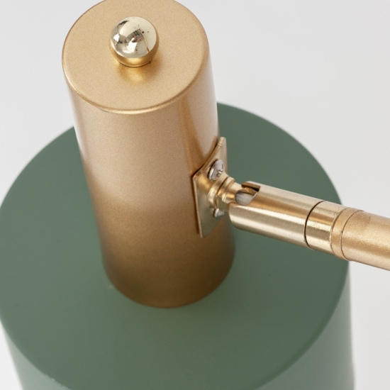 Piantana da lettura per salotto oro colore verde menta