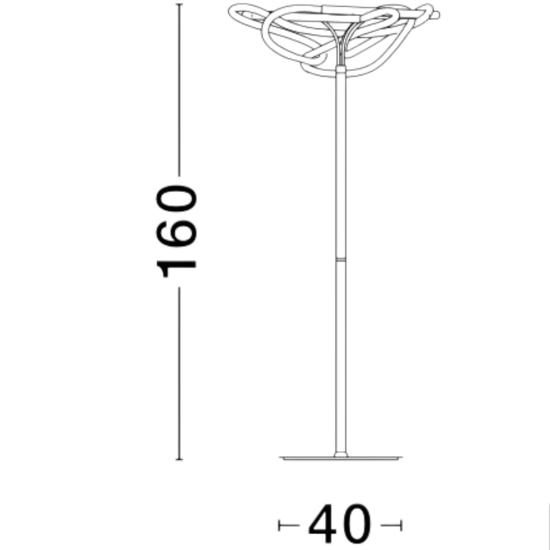 Lampada da terra design moderna oro led 28w 3000k