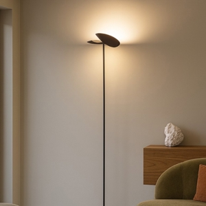 Piantana orientabile nero moderna gea luce ping-pong