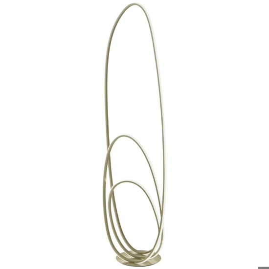 Lampada da terra ondaluce pt golden oro design moderna dimmerabile