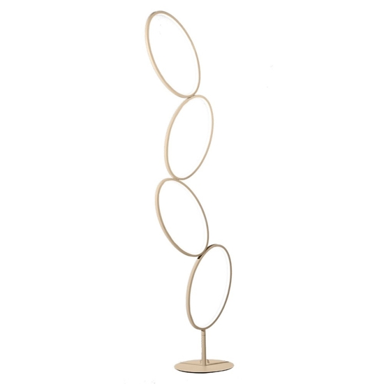 Piantana pt rice oro ondaluce moderna led dimmerabile