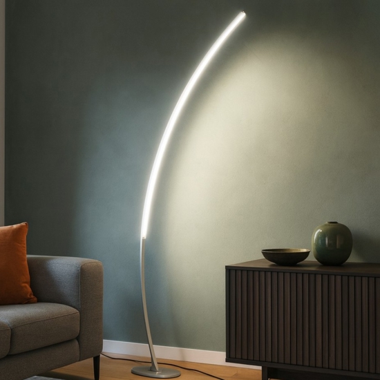 Lampada arco moderna nickel led 11w 3000k