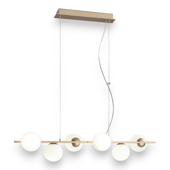 Ondaluce so monile lampadario oro 6 luci moderno