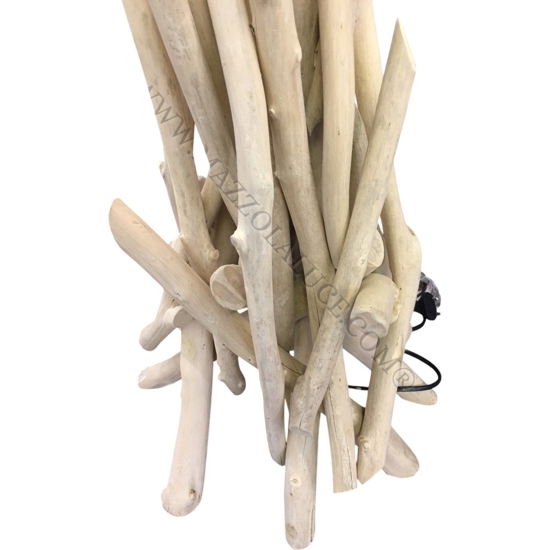 Driftwood pt1 ideal lux lampada da terra rustica rami in legno per chalet