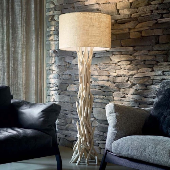 Driftwood pt1 ideal lux lampada da terra rustica rami in legno per chalet