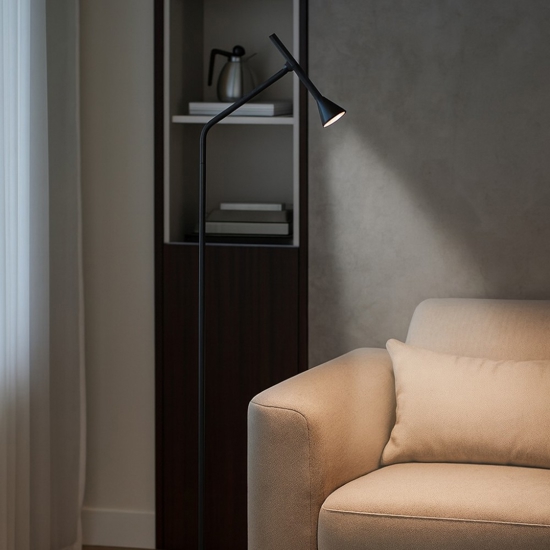 Lampada da terra diesis pt ideal lux orientabile led 3000k nera