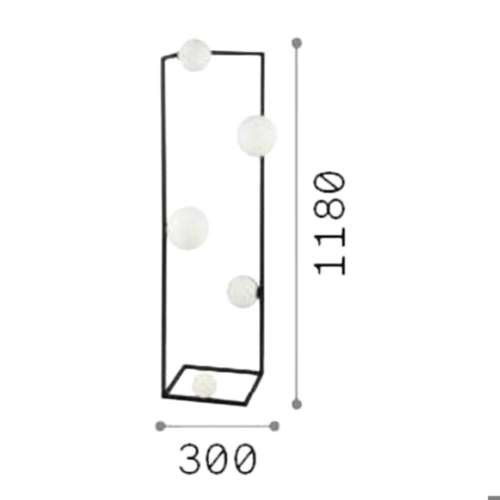 Angolo pt5 ideal lux lampada da terra design dorata
