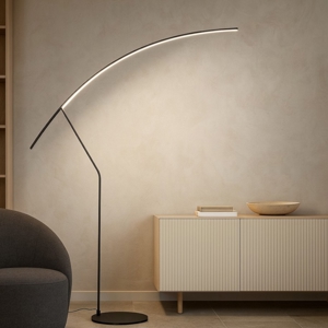Visualizza i dettagli per Piantana ad arco pt folaga ondaluce nero led 3000k dimmerabile Piantana ad arco pt folaga ondaluce nero led 3000k dimmerabile