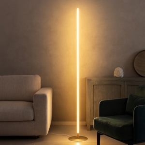 Pt genius ondaluce lampada da terra led moderna oro
