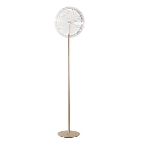 Ondaluce jokey lampada da terra moderna vetro trasparente led 3000k