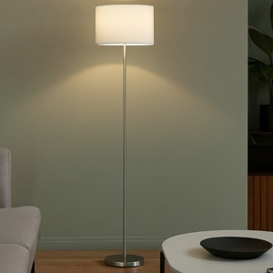Lampada da terra moderna con paralume bianco h160 cm