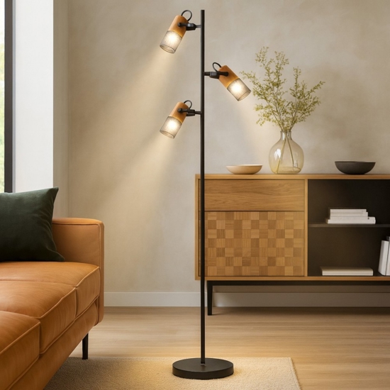Lampada da terra moderna per salotto h150 cm con lampade orientabili