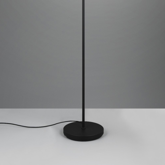 Lampada da terra moderna nera con due luci orientabili h161 cm