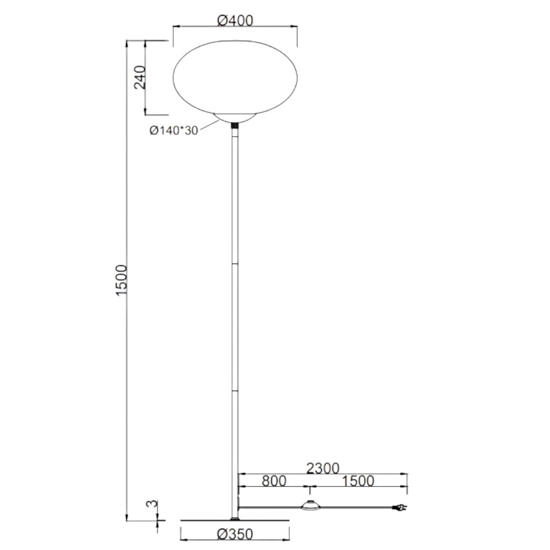 Lampada da terra moderna per salotto colore oro h150 cm