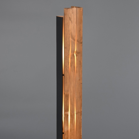 Lampada da terra moderna in legno per camera da letto h121 cm rettangolare