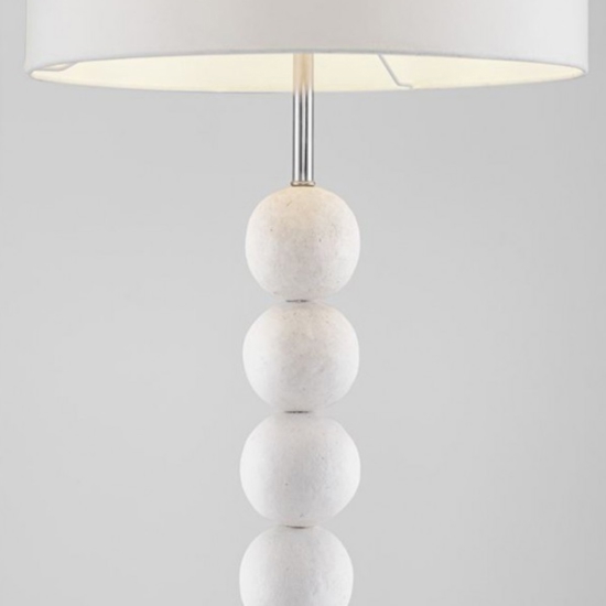 Lampada da terra moderna effetto pietra bianca