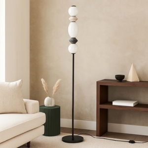 Visualizza i dettagli per Lampada da terra design unico led 3000k vetro ceramica metallo Lampada da terra design unico led 3000k vetro ceramica metallo