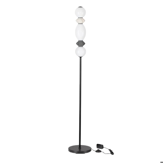 Lampada da terra design unico led 3000k vetro ceramica metallo
