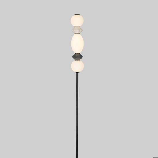 Lampada da terra design unico led 3000k vetro ceramica metallo