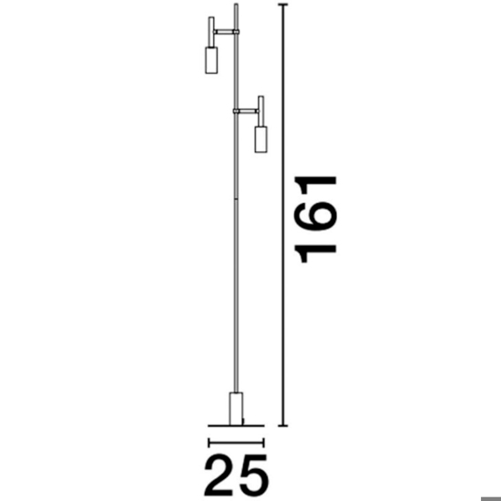 Lampada da terra moderna led 3000k due luci orientabili