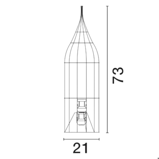 Lampada da terra orientale nera in rattan h73 cm