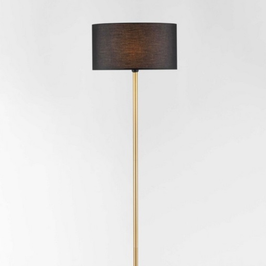 Lampada da terra colore oro per camera da letto