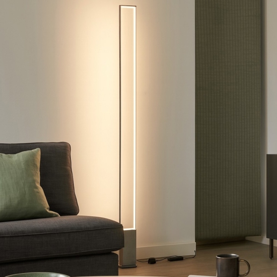 Piantana design minimalista led 3000k base in cemento